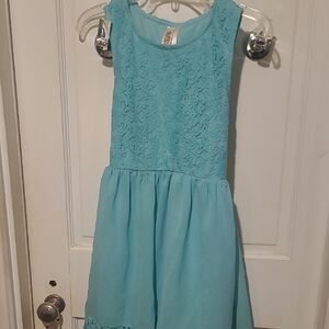 Route 66 Aqua Lace Kids Dress